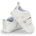 Newborn Baby Boy Girl Soft Sole Canvas Sneakers White Pram Shoes Trainers