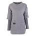 JEFFENLY Sweatshirt Autumn Large Size Women Long Sleeve Hoodies Loose Pockets Outerwear Plus Size Wool Coat