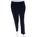 Ecru Womens Mid Rise Pleated Front Tapered Leg Dress Pants Navy Blue Size 8