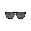 Mens TR90 Classic Polarized Racer Fashion Sunglasses Shiny Black Solid Green