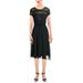 Madison Leigh Womens Lace Illusion Midi Dress