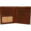 Mens Leather Bifold Hipster Wallet Organizer Italian Leather by Tony Perotti