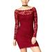 Jump Lace Sheath Dress Red