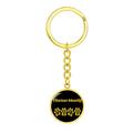 Dog Mom Gift Tibetan Mastiff Mama Circle Keychain Stainless Steel or 18k Gold