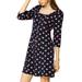 Allegra K Women's Square Neck Button Down A-Line Retro Polka Dots Dress