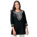 Woman Within Women's Plus Size Embroidered Knit Tunic