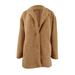 Collection B Juniors' Faux-Fur Coat (Camel, XL)