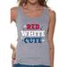 Awkward Styles Red White Cute Tank Tops for Women American Flag Tank Top 4th Of July Women's Tops Patriotic Graphic Tanks for Fourth of July Party USA Flag Red White Blue Colors Tank Tops for Women