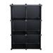 Cube Storage 6-Cube Closet Organizer Storage Shelves Cubes Organizer DIY Closet Cabinet Black