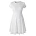 Women Lace Crochet Party Cocktail Dress Short Sleeve Formal A-Line Dress Vintage Swing Dress