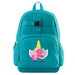 Personalized Big Face Aqua Backpack - Unicorn