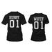 Hubby 01 Wifey 01 Matching Couple T-Shirts His and Hers Gifts For Loved One