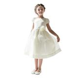 Efavormart Attractive Lace and Mirror Organza Dress with a Satin Blossom Birthday Girl Dress Junior Flower Girl Wedding Girls Dress