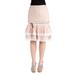 24seven Comfort Apparel Womens Comfortable Cotton Ruffle Skirt