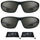 proSPORT BIFOCAL Safety Reading Sunglass Reader Wrap Men & Women Gray 2 Pairs