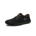 Audeban Mens Boat Loafers Leather Suede Lace Up Low Top Moccasin Loafers Comfort Shoes
