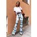 New Women's Tie Dye Pants Stripe Printed Flare Pants Multi Style Loose High Waist Casual Trousers Slim Fit Pants Streetwear Long Pants