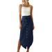 Avamo Gypsy Long Jersey Casual Maxi Dress Ladies Skirt For Women Summer Holiday Beach High Waist Midi Skirt