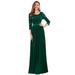 Ever-Pretty Womens Long Sleeve Prom Party Dresses for Women 74123 Dark Green US16