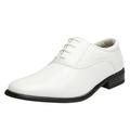 Bruno Marc Men's Classic Oxford Shoes Formal Dress Business Shoes Lace Up Comfort Loafer Shoes For Men CEREMONY-05 WHITE Size 8.5