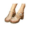 Woobling Ladies Jelly sandals Summer Beach Shoes Glitter Lightweight Casual Shoes