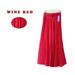 Women Pleated Retro Long Maxi Skirt Elastic WaistBand Belt Chiffon Dance Dress