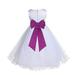 Ekidsbridal White Tulle Rattail Edge Formal Toddler Flower Girl Dresses Special Occasion Dresses Wedding Tulle Dresses Pageant Dresses Junior Bridesmaid Dresses Easter Summer Dresses Ball Gown 829T