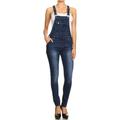 Womenâ€™s Juniors / Plus Stretch Denim Jean 6 Button Adjustable Straps Overalls