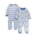 Lamaze Organic Baby Baby Boys & Toddler Boys Organic Cotton Sleep 'N Play Footed Pajamas, 2-Pack (Preemie-9M)