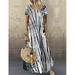Women's Summer Dress Beach Sundress Loose Dress Maxi Dress Bohemian Tie Dye Short Sleeve Crewneck Dress