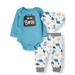 Miniville Baby Boy Long Sleeve Bodysuit, Jogger Pant, & Bandana Bib, 3pc Outfit Set