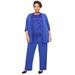Catherines Women's Plus Size 3-Piece Lace Gala Pant Suit