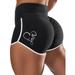 Colisha Women Summer Cycling Hot Pant Legging Fitness Stripe Elastic High Waist Workout Yoga Short Running Gym Lounge Activewear