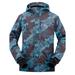 Simplicity Men's Winter Zip-Off Hood Ski Jacket,Binary Matrix,M