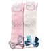 Lian LifeStyle Girls' 2 Pairs Knee High Cotton Socks Butterfly Knot(6Y-10Y)