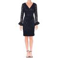 Lauren Ralph Lauren Womens Agnes Embelished Lace Front Party Dress