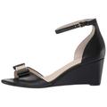 Cole Haan Women's Shoes TALI GRND BOW WDG SD Leather Open Toe Casual Ankle Strap Sandals