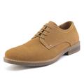 Bruno Marc Men's Casual Sneakers Leather Dress Shoes Lace Up Wing Tip Suede Oxfords Shoes LG19001M TAN Size 7.5