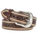 Western Fashion Accessories Mens Vintage Snowflake Belt 38 Brown