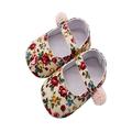 Zupora Baby Girl Floral Print Anti-Slip Crib Shoes Breathable Casual Hook-and-Loop Walking Shoe Prewalkers Toddler Soft Sole First Walkers