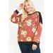 Women's Plus Size Camouflage Print Dolman Sleeve Sweatshirt