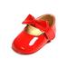 Infant Newborn Toddler Baby Girls Shoes Mary Jane Flats Bowknot Design Anti-Slip Soft Sole PU Leather Moccasins for Prewalkers Birthday Wedding Crib Shoes