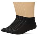 Men's FreshIQ X-Temp Comfort Cool Vent Ankle Socks, Black, Sock Size: 10-13/Shoe Size:6-12 (Pack of 6), 45% polyester/ 43% cotton/ 9% rayon/2% rubber/1% latex By Hanes