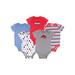 Luvable Friends Baby Boy Short Sleeve Bodysuits, 5-pack