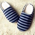 Prettyui Men Retail Striped Indoor Slippers House Shoes Non-Slip Warm Cotton Slippers Floor Slippers