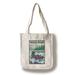 Rogue River, Oregon - White Water Rafting - Lantern Press Artwork (100% Cotton Tote Bag - Reusable)