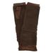 Portolano Women's Brown Suede and Leather Fingerless Gloves Glove - 7