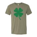 St. Patricks Day Shirt, Shamrock Shirt, Four Leaf Clover, Unisex Fit, Distressed Clover, Clover Shirt, 4 Leaf Clover, Shamrock, St Patricks, Heather Olive, 2XL