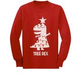 Tstars Boys Unisex Christmas Shirts Gift Tree Rex Cute Funny Humor T Rex Dinosaur Christmas Kids Family Holiday Shirts Xmas Party Christmas Gifts for Boy Toddler Kids Birthday Gift Long Sleeve T Shirt