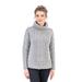 Irish Sweater 100% Merino Wool Ladies Vented Roll Neck/Turtleneck Pullover Irish Cable Knitted Long Jumper